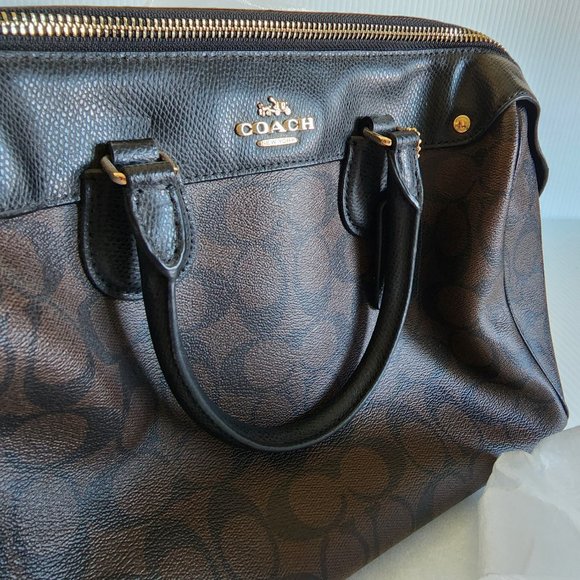 NIB/NWOT Coach Satchel Signature Leather Handbag - Picture 4 of 12